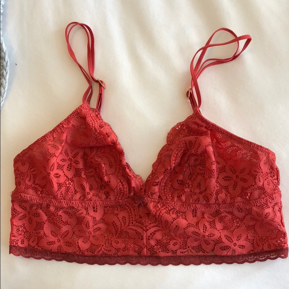 Aerie red lace bralette